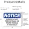 Signmission Please Do Not Throw Trash Or Paper Towels, 7 in W x Rectangle, Vinyl Decal OS-2PACK-NS-D-57-L-17427 - alternate 2